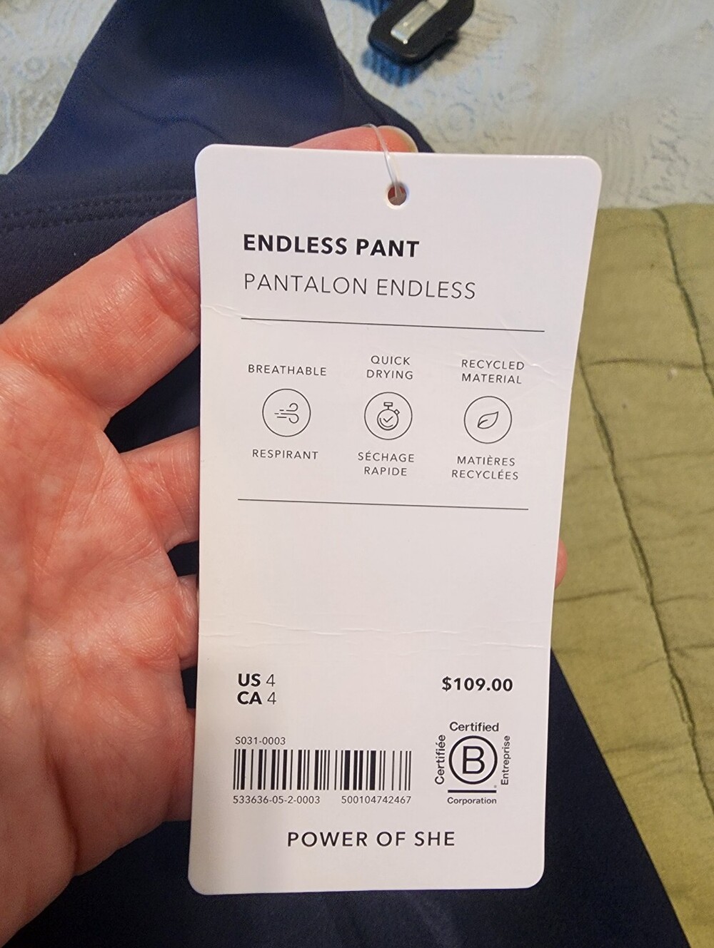 Athleta Navy Endless Pant - Picture 2 of 9